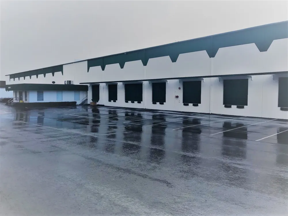 The Shamrock storage facility exterior with loading docks