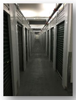 Indoor self-storage unit corridor
